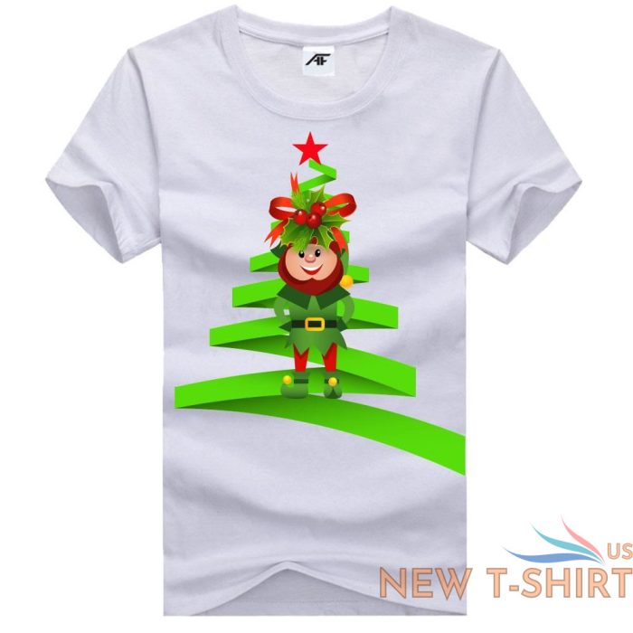 mens merry christmas elf gift wrap print t shirt kids short sleeve fancy top 7.jpg