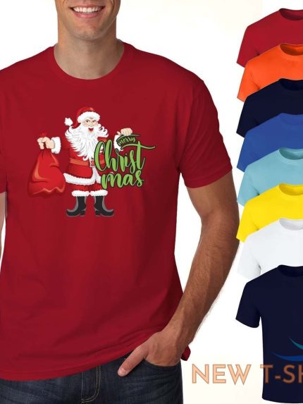 mens merry christmas print tshirt boys santa gift cotton tee novelty xmas top 0.jpg