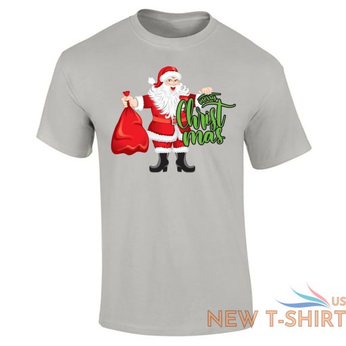 mens merry christmas print tshirt boys santa gift cotton tee novelty xmas top 5.jpg