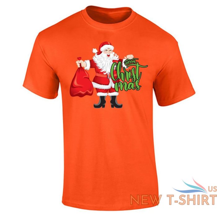 mens merry christmas print tshirt boys santa gift cotton tee novelty xmas top 9.jpg