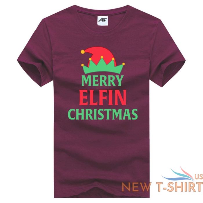 mens nana elf merry elfing christmas t shirt kids xmas party wear top tees 2.jpg