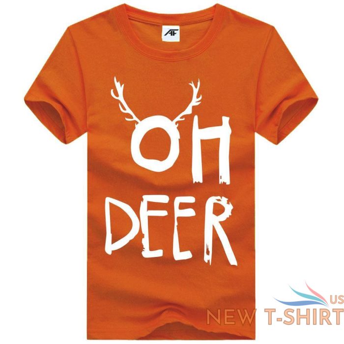 mens oh deer print christmas t shirt childrens xmas gift party wear top tees 0.jpg