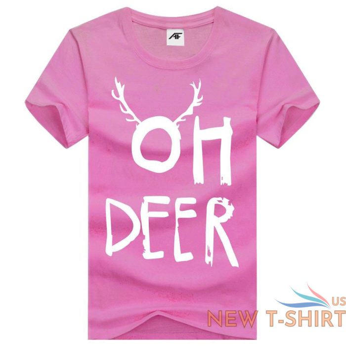 mens oh deer print christmas t shirt childrens xmas gift party wear top tees 4.jpg