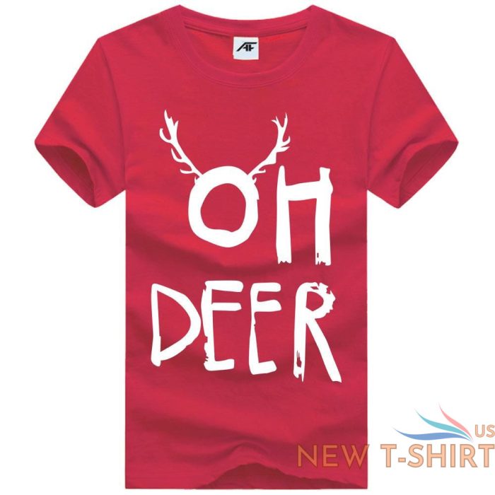 mens oh deer print christmas t shirt childrens xmas gift party wear top tees 5.jpg