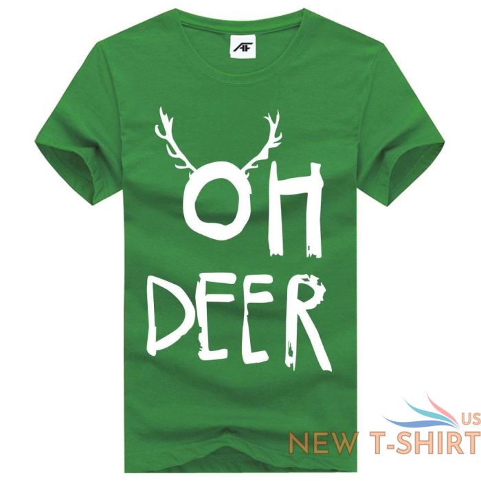 mens oh deer print christmas t shirt childrens xmas gift party wear top tees 7.jpg