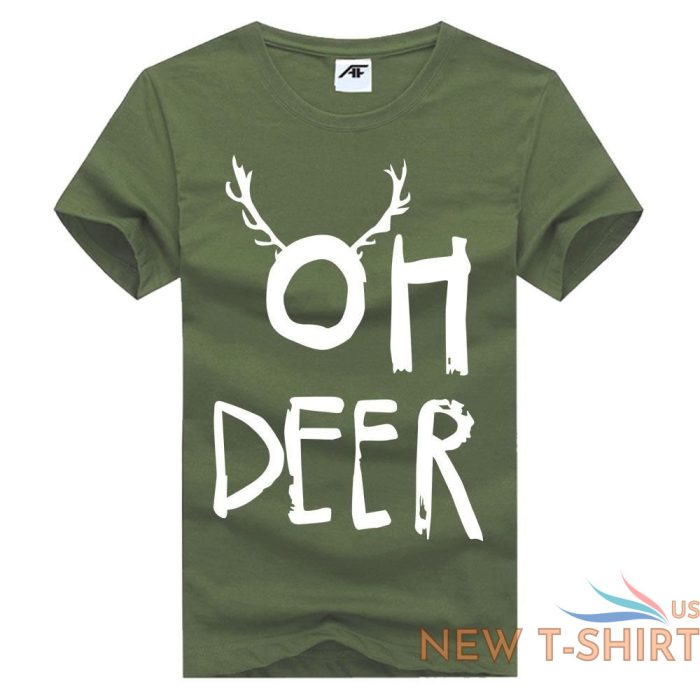 mens oh deer print christmas t shirt childrens xmas gift party wear top tees 8.jpg