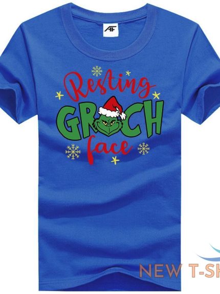 mens resting grinch face print christmas kids t shirt xmas festive top tees 0.jpg