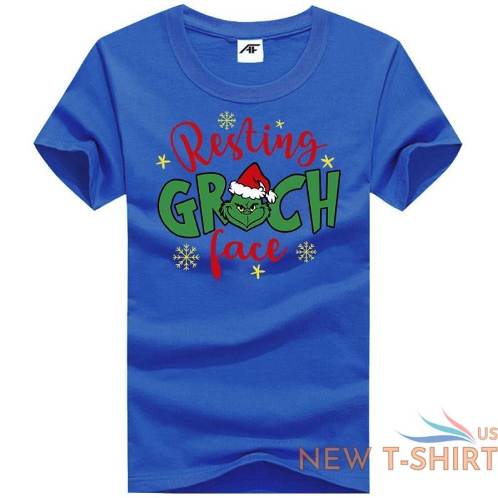 mens resting grinch face print christmas kids t shirt xmas festive top tees 0.jpg