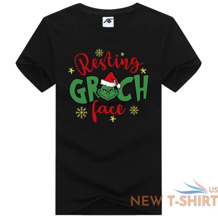 mens resting grinch face print christmas kids t shirt xmas festive top tees 1.jpg