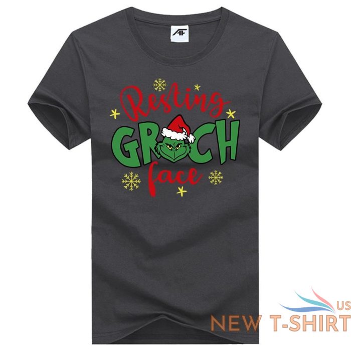 mens resting grinch face print christmas kids t shirt xmas festive top tees 2.jpg