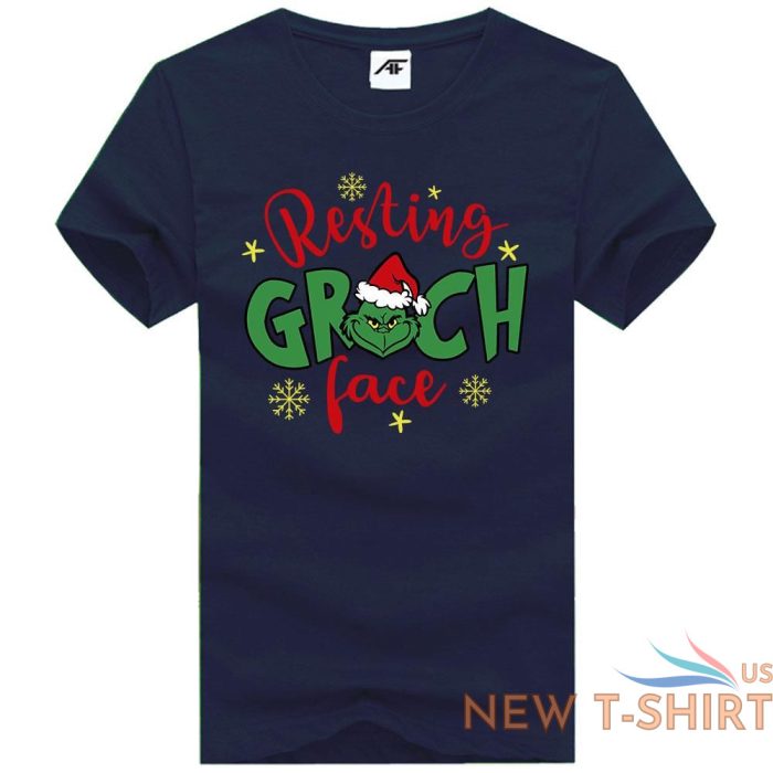 mens resting grinch face print christmas kids t shirt xmas festive top tees 6.jpg