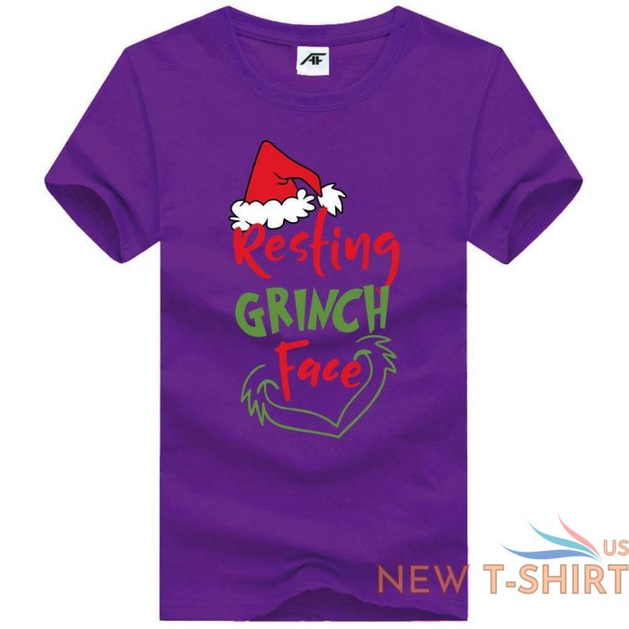 mens resting grinch face print christmas t shirt kids xmas festival top tees 0.jpg