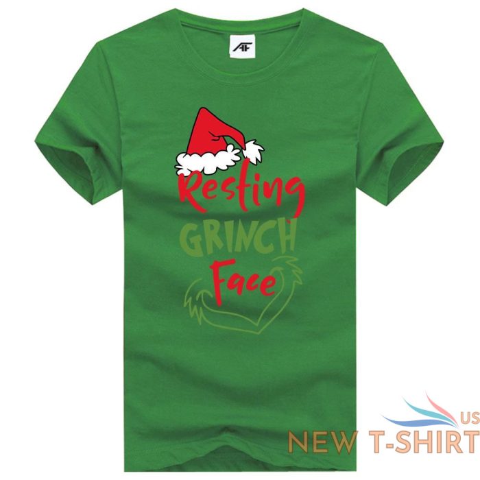 mens resting grinch face print christmas t shirt kids xmas festival top tees 4.jpg