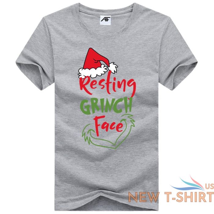 mens resting grinch face print christmas t shirt kids xmas festival top tees 5.jpg