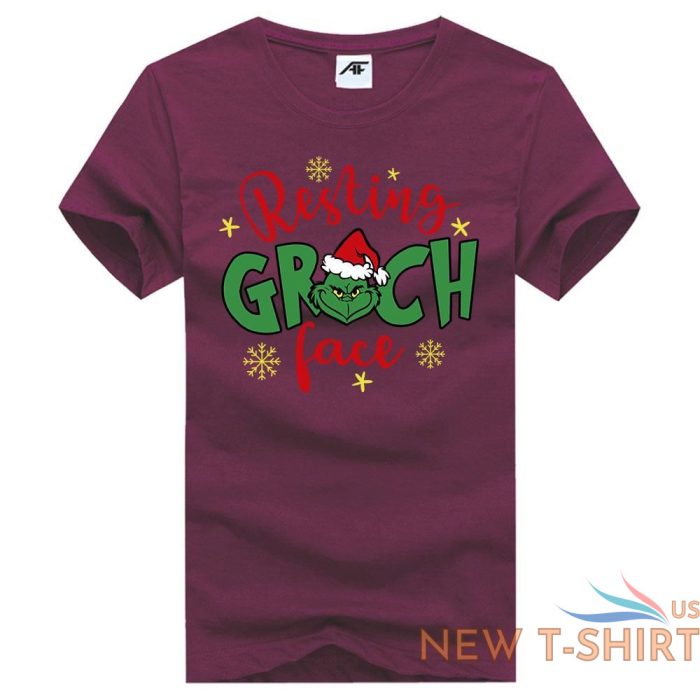 mens resting grinch face print christmas t shirt kids xmas festive top tees 6.jpg