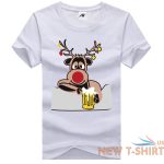 mens sad deer xmas printed t shirt boys short sleeve novelty party top tees 4.jpg