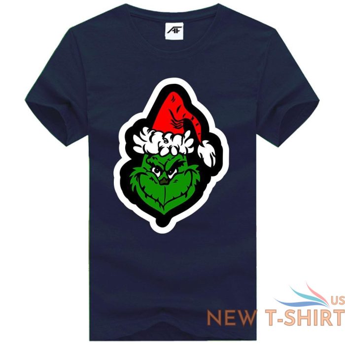 mens the grinch face print christmas t shirt kids xmas party wear shirt 6.jpg