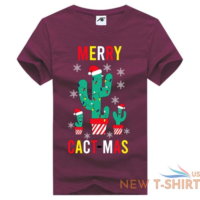merry cact mas printed mens boys t shirt xmas novelty party wear top tees 4.jpg