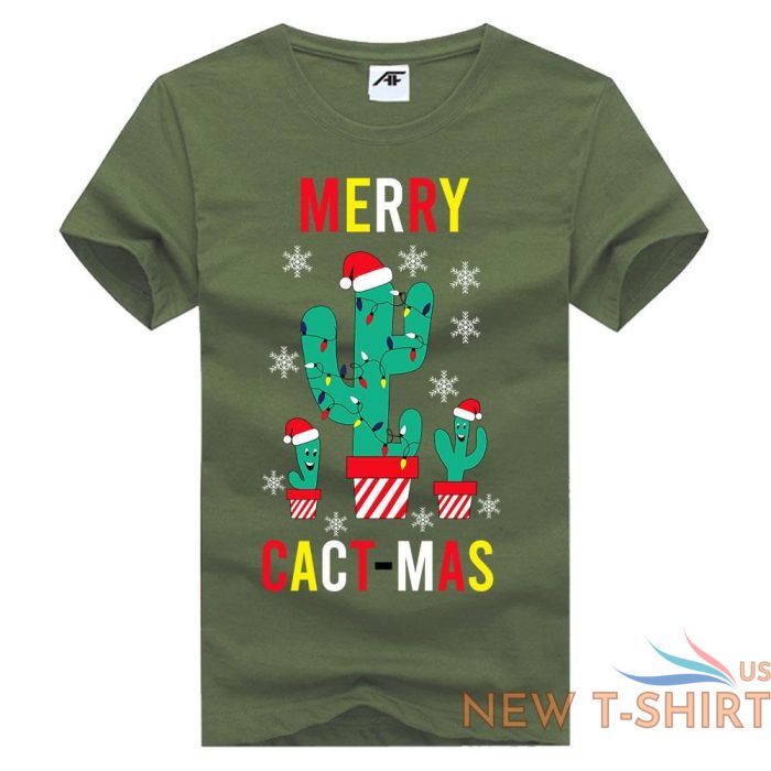 merry cact mas printed mens boys t shirt xmas novelty party wear top tees 6.jpg