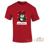 merry christmas print penguin t shirt boys short sleeve top mens xmas cotton tee 0.jpg