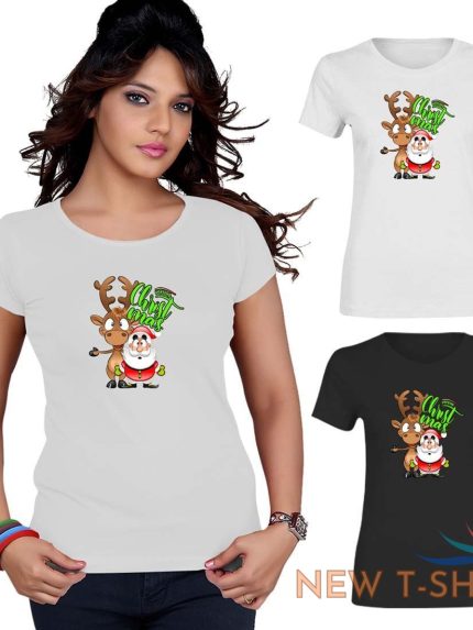 merry christmas reindeer santa t shirt ladies girls crew neck xmas novelty top 0.jpg