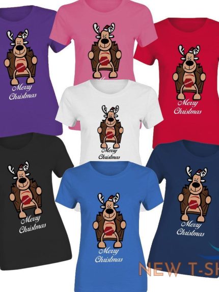 merry christmas sexy reindeer top printed tshirt womens short sleeve tee lot 0 1.jpg