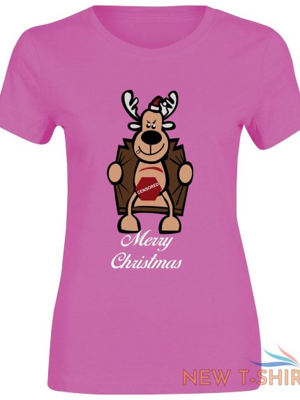 merry christmas sexy reindeer top printed tshirt womens short sleeve tee lot 1 1.jpg