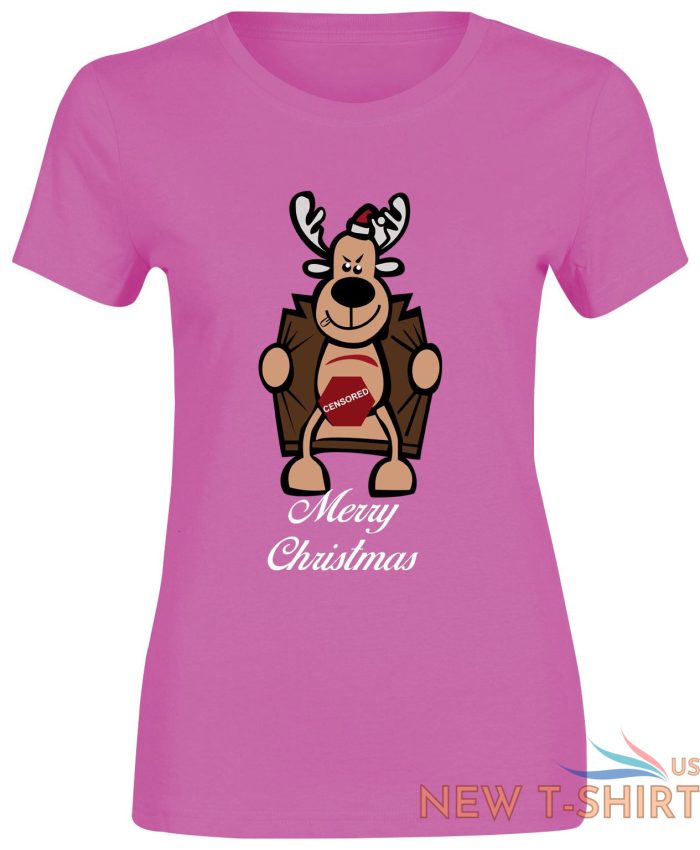 merry christmas sexy reindeer top printed tshirt womens short sleeve tee lot 1 1.jpg