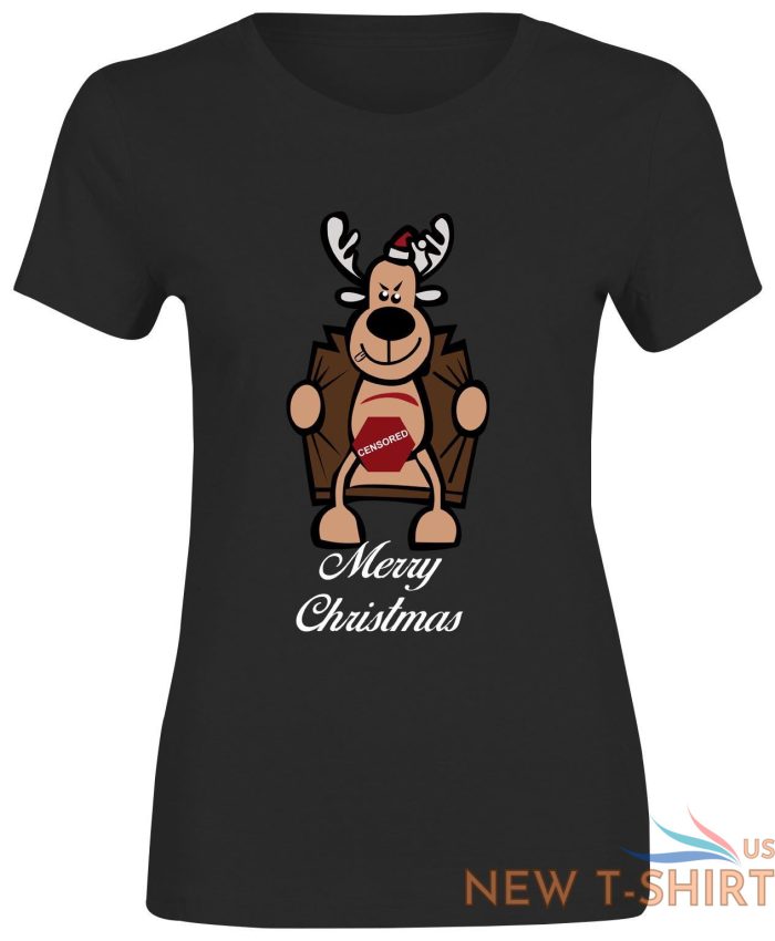 merry christmas sexy reindeer top printed tshirt womens short sleeve tee lot 2 1.jpg