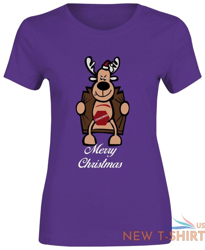 merry christmas sexy reindeer top printed tshirt womens tee short sleeve lot 9.jpg