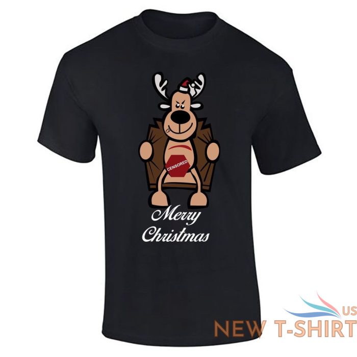 merry christmas sexy rudolf xmas novelty printed t shirt boys mens top tee lot 2.jpg