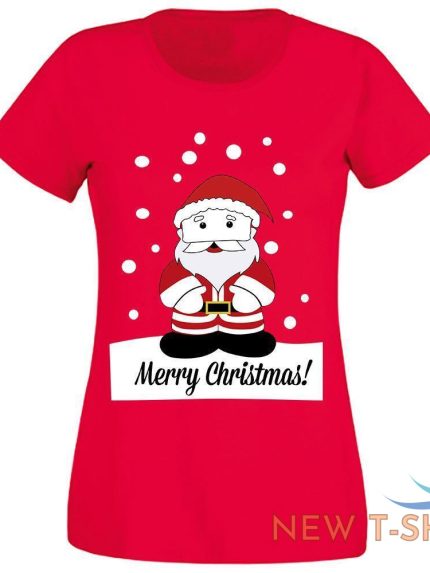 merry christmas xmas printed t shirt ladies girls 100 cotton short sleeve top 0.jpg