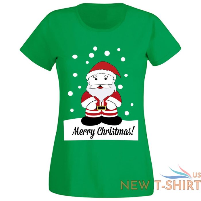 merry christmas xmas printed t shirt ladies girls 100 cotton short sleeve top 1.jpg