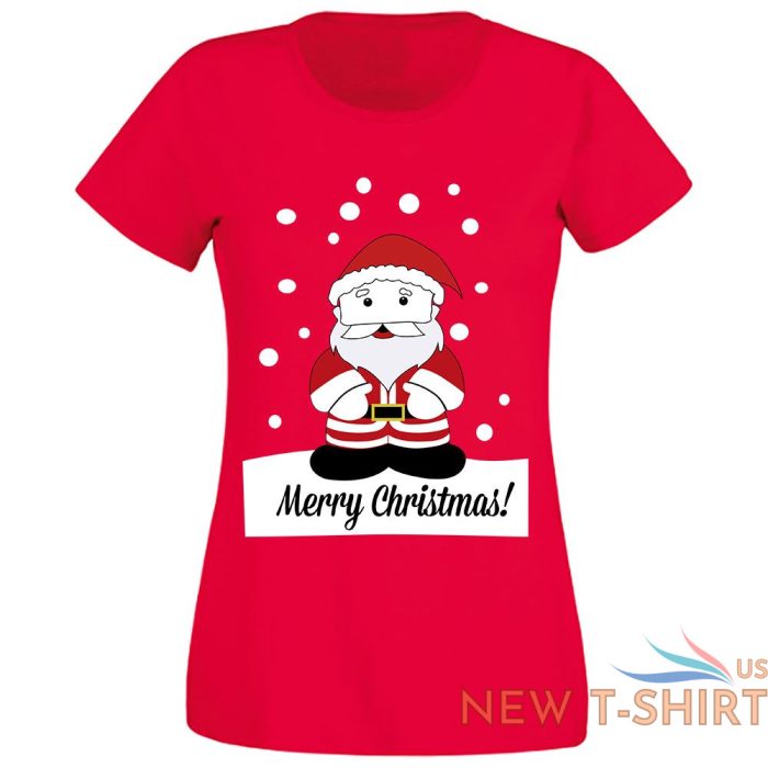 merry christmas xmas printed t shirt ladies girls 100 cotton short sleeve top 2.jpg