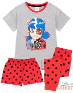 miraculous pyjamas girls ladybug superhero t shirt long or shorts pjs 0.jpg
