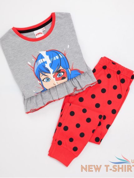 miraculous pyjamas girls ladybug superhero t shirt long or shorts pjs 1.jpg