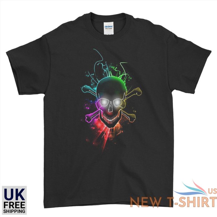 neon skull halloween scary horror gothic t shirt mens ladies t shirt kids 0.jpg