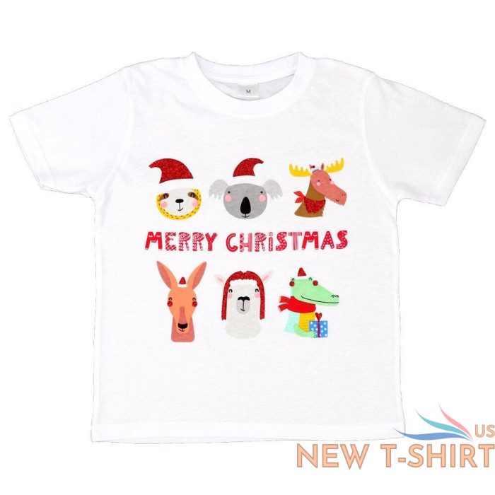 new kids christmas xmas t shirt tee tops 100 cotton boys girls gift red white 2.jpg