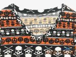 no boundaries womens halloween skull bones pumpkin v neck tee juniors m 7 9 1.jpg