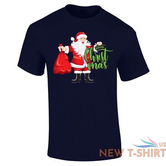 novelty christmas print t shirt top mens boys santa gift short sleeve cotton tee 7.jpg