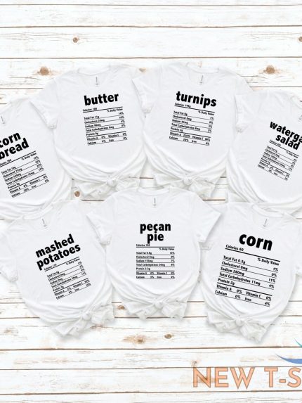 nutrition thanksgiving food shirts matching family group shirts funny holiday 1.jpg