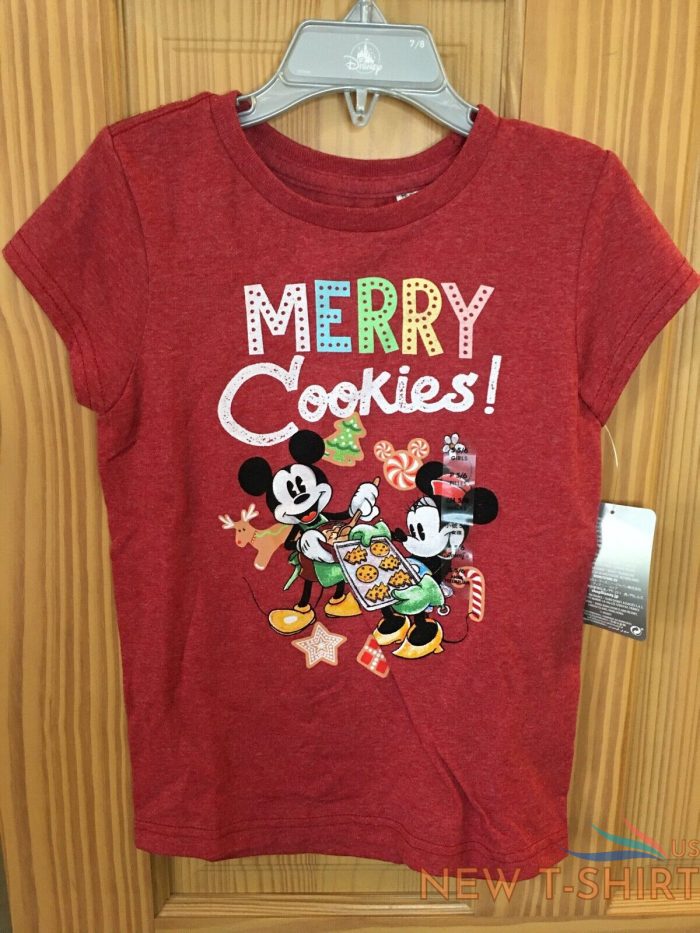 nwt disney store mickey minnie mouse t shirt top girls tee christmas red 0.jpg