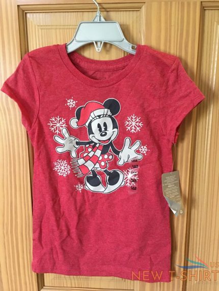 nwt disney store minnie mouse t shirt top girls tee christmas red many sizes 0.jpg