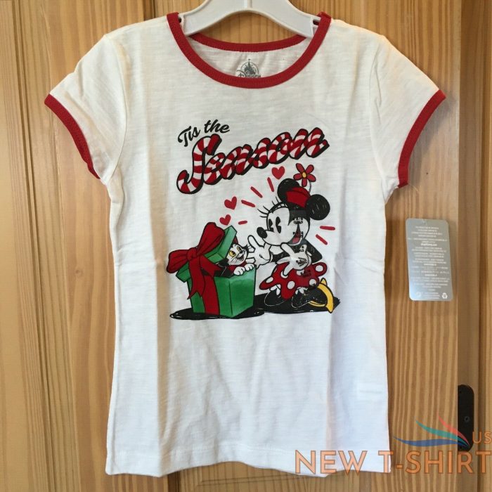 nwt disney store minnie mouse t shirt top girls tee christmas white many sizes 0.jpg