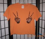 nwt victoria s secret pink halloween skeleton peace sign hands bling t shirt top 0.jpg