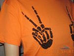 nwt victoria s secret pink halloween skeleton peace sign hands bling t shirt top 2.jpg