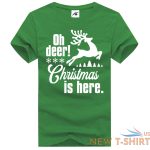 oh deer christmas is here printed t shirt ladies girls crew neck top tees 3.jpg