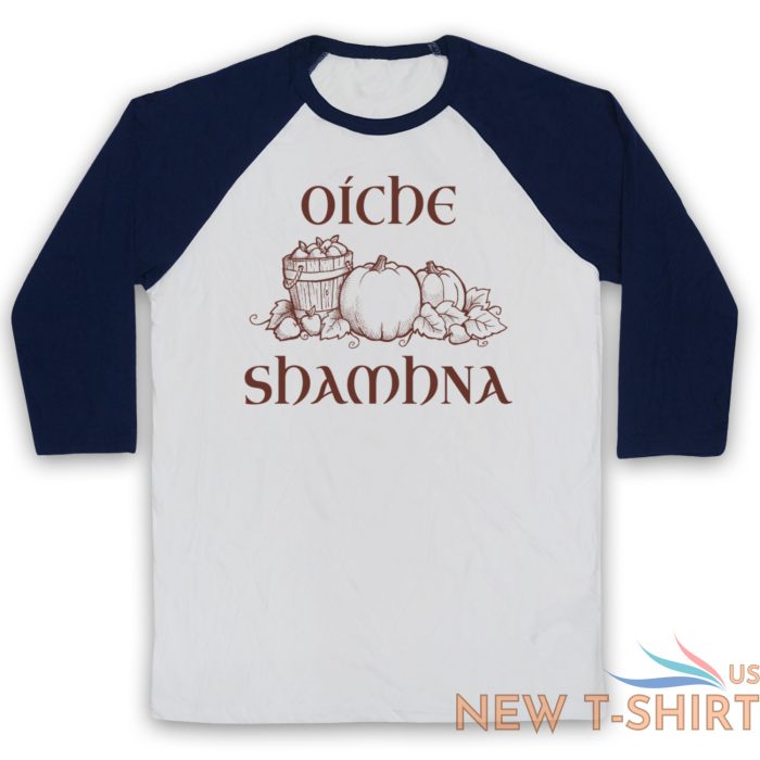 oiche shamhna samhain night gaelic halloween night unisex 3 4 baseball tee 2.jpg