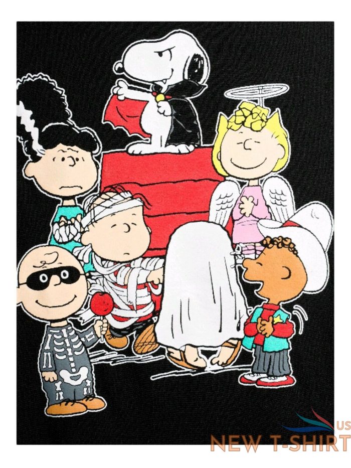 peanuts junior women s black charlie brown halloween t shirt snoopy tee shirt 2.jpg