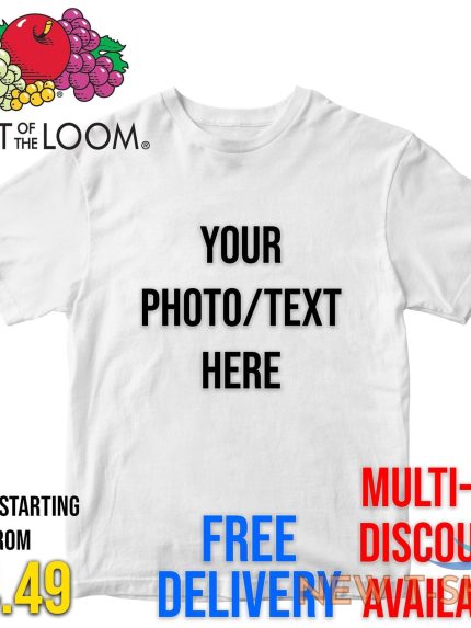 personalised kids boys girls t shirt custom photo image text birthday xmas gift 0.jpg
